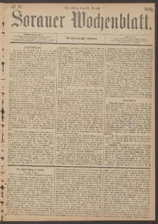 Sorauer Wochenblatt, No. 97. (21. August 1883)
