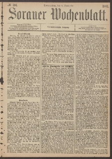 Sorauer Wochenblatt, No. 104. (6. September 1883)