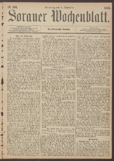 Sorauer Wochenblatt, No. 106. (11. September 1883)