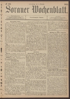 Sorauer Wochenblatt, No. 115. (2. October 1883)