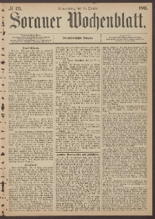Sorauer Wochenblatt, No. 125. (25. October 1883)