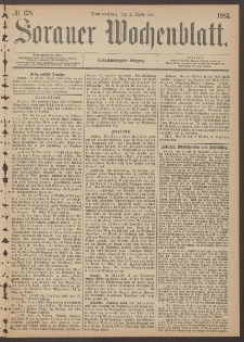 Sorauer Wochenblatt, No. 128. (1. November 1883)