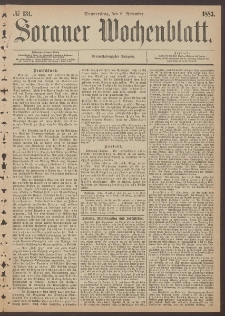 Sorauer Wochenblatt, No. 131. (8. November 1883)