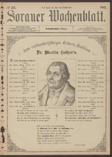 Sorauer Wochenblatt, No. 132. (10. November 1883)