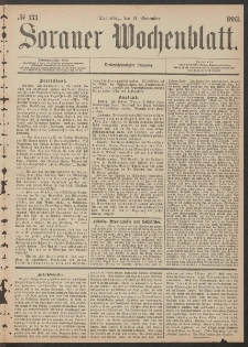Sorauer Wochenblatt, No. 133. (13. November 1883)