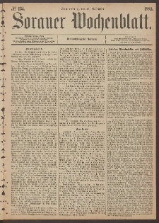 Sorauer Wochenblatt, No. 134. (15. November 1883)