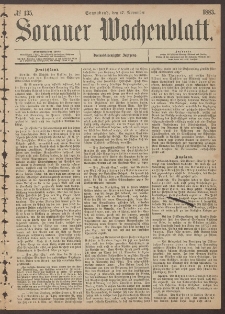 Sorauer Wochenblatt, No. 135. (17. November 1883)