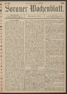 Sorauer Wochenblatt, No. 136. (20. November 1883)