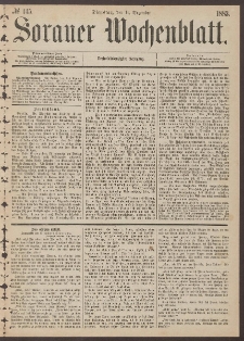 Sorauer Wochenblatt, No. 145. (11. Dezember 1883)