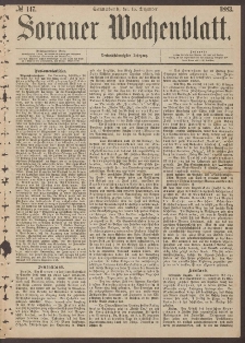Sorauer Wochenblatt, No. 147. (15. Dezember 1883)