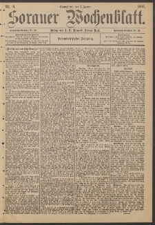 Sorauer Wochenblatt, Nr. 1. (1. Januar 1893)