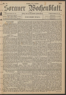 Sorauer Wochenblatt, Nr. 14. (17. Januar 1893)