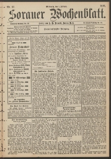 Sorauer Wochenblatt, Nr. 27. (1. Februar 1893)