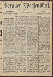 Sorauer Wochenblatt, Nr. 34. (9. Februar 1893)