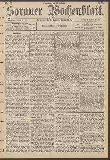 Sorauer Wochenblatt, Nr. 37. (12. Februar 1893)