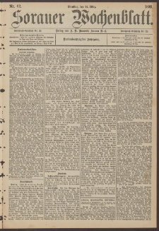 Sorauer Wochenblatt, Nr. 62. (14. M&auml;rz 1893)