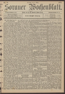 Sorauer Wochenblatt, Nr. 68. (21. M&auml;rz 1893)