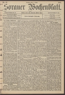 Sorauer Wochenblatt, Nr. 83. (11. April 1893)