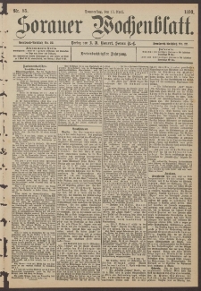 Sorauer Wochenblatt, Nr. 85. (13. April 1893)