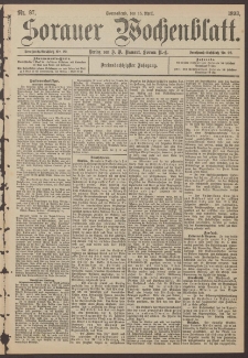 Sorauer Wochenblatt, Nr. 87. (15. April 1893)