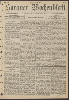 Sorauer Wochenblatt, Nr. 89. (18. April 1893)