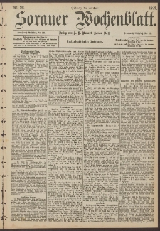 Sorauer Wochenblatt, Nr. 98. (28. April 1893)