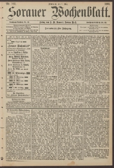 Sorauer Wochenblatt, Nr. 102. (3. Mai 1893)