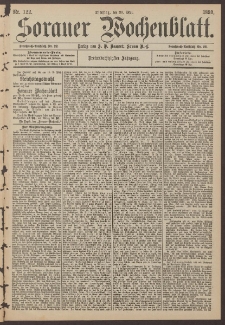 Sorauer Wochenblatt, Nr. 122. (30. Mai 1893)