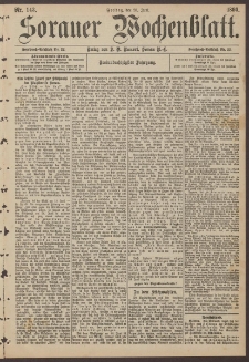 Sorauer Wochenblatt, Nr. 143. (23. Juni 1893)