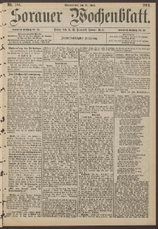 Sorauer Wochenblatt, Nr. 144. (24. Juni 1893)
