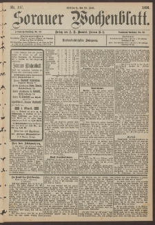 Sorauer Wochenblatt, Nr. 147. (28. Juni 1893)