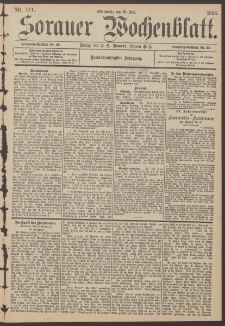Sorauer Wochenblatt, Nr. 171. (26. Juli 1893)