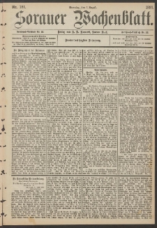 Sorauer Wochenblatt, Nr. 181. (6. August 1893)