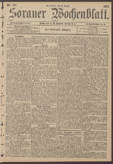 Sorauer Wochenblatt, Nr. 186. (12. August 1893)