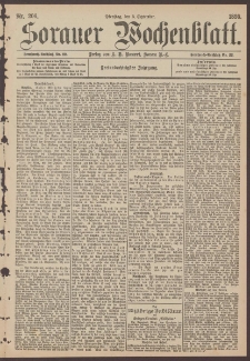Sorauer Wochenblatt, Nr. 206. (5. September 1893)