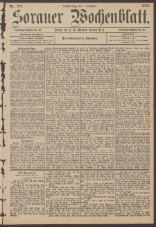 Sorauer Wochenblatt, Nr. 208. (7. September 1893)