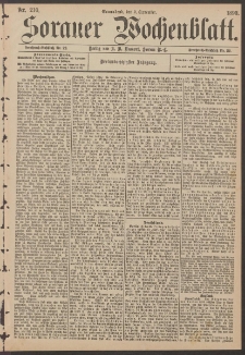 Sorauer Wochenblatt, Nr. 210. (9. September 1893)