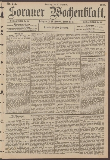 Sorauer Wochenblatt, Nr. 211. (10. September 1893)