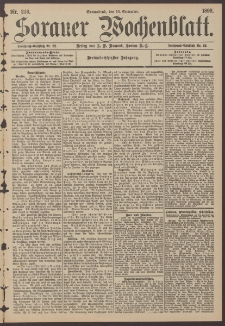 Sorauer Wochenblatt, Nr. 216. (16. September 1893)