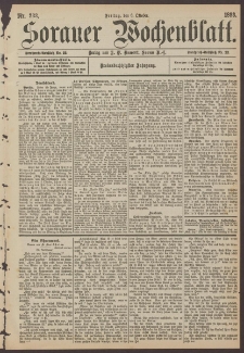 Sorauer Wochenblatt, Nr. 233. (6. Oktober 1893)