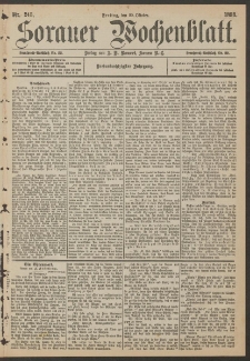 Sorauer Wochenblatt, Nr. 245. (20. Oktober 1893)