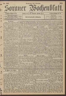 Sorauer Wochenblatt, Nr. 258. (4. November 1893)