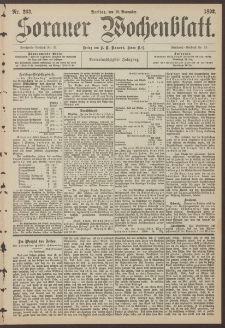 Sorauer Wochenblatt, Nr. 263. (10. November 1893)