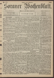 Sorauer Wochenblatt, Nr. 272. (21. November 1893)