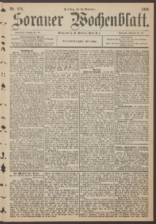 Sorauer Wochenblatt, Nr. 274. (24. November 1893)