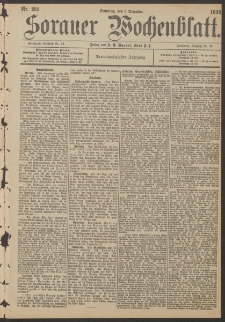Sorauer Wochenblatt, Nr. 282. (3. Dezember 1893)