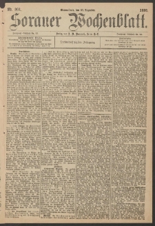 Sorauer Wochenblatt, Nr. 303. (30. Dezember 1893)