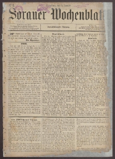 Sorauer Wochenblatt, No. 1. (3. Januar 1882)