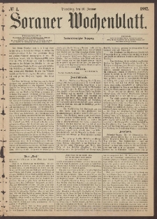 Sorauer Wochenblatt, No. 4. (10. Januar 1882)