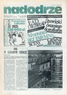 Nadodrze: dwutygodnik społeczno-kulturalny, nr 18 (4 - 17 IX 1988 R.)